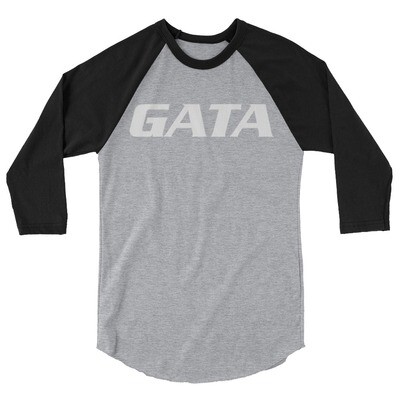 TLU Softball GATA White 3/4 sleeve raglan shirt