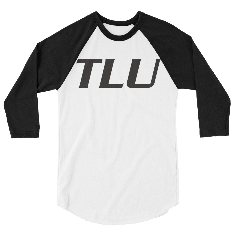 TLU Softball Black 3/4 sleeve raglan shirt