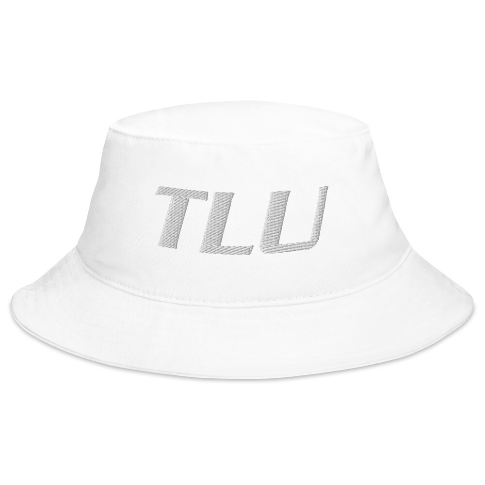 TLU Softball White Bucket Hat (Small Logo)