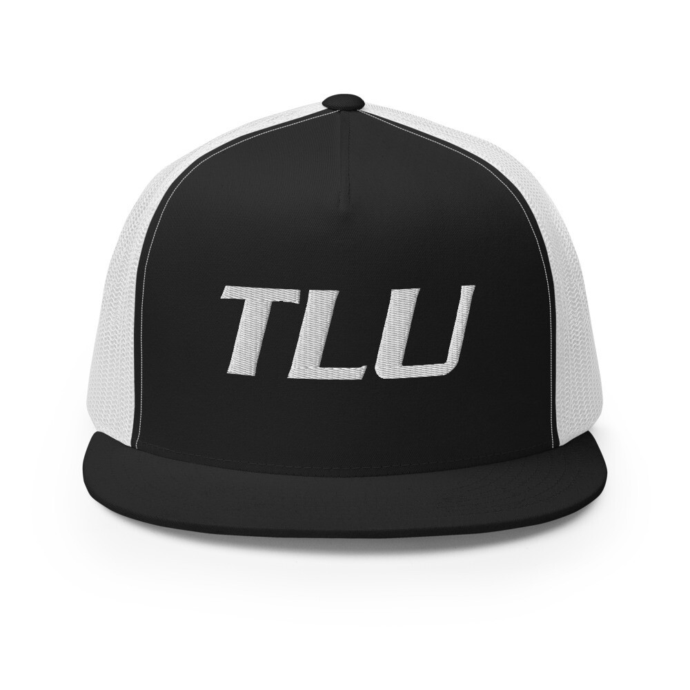 TLU Softball White Trucker Cap (Small Logo)