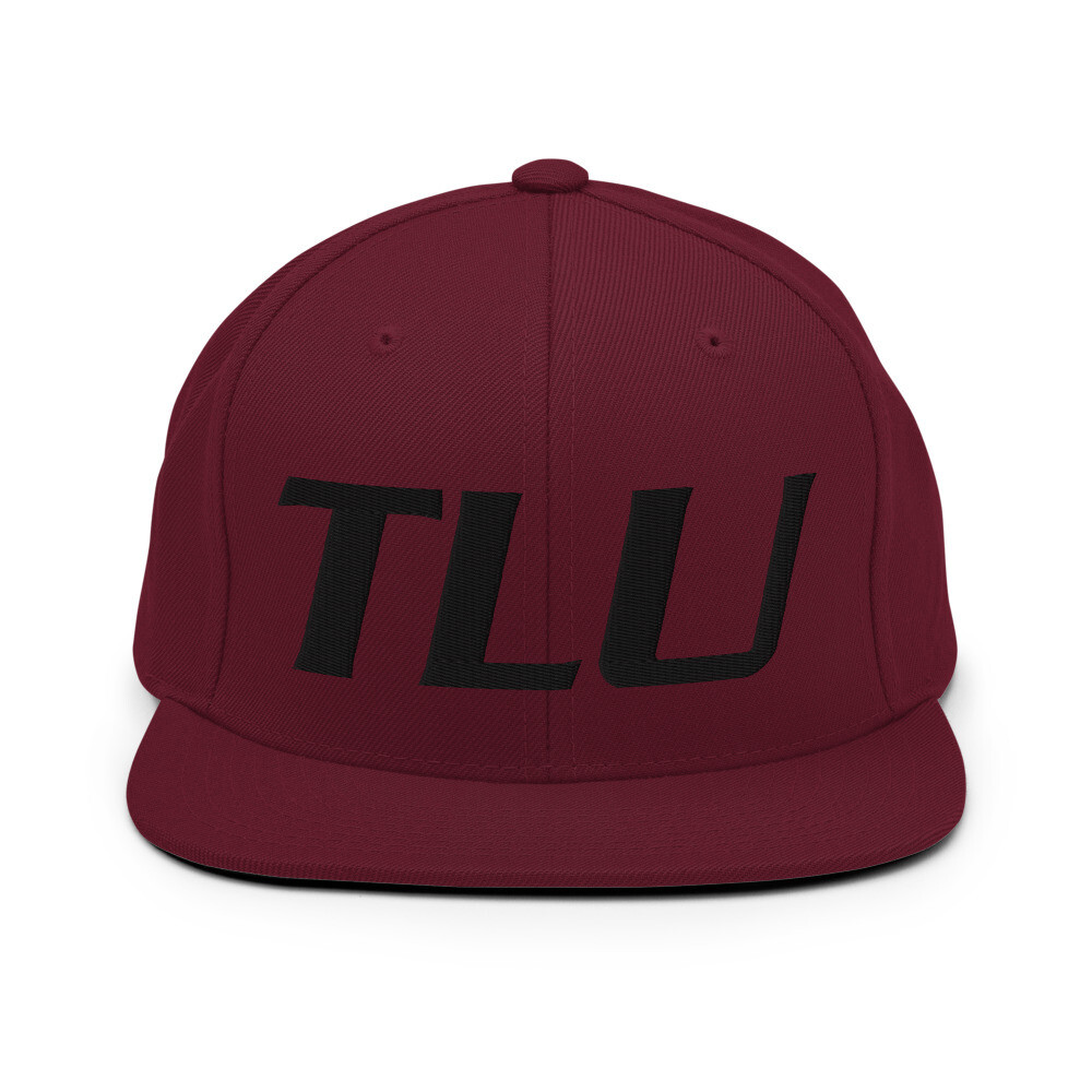TLU Softball Black Snapback Hat (Large Logo)