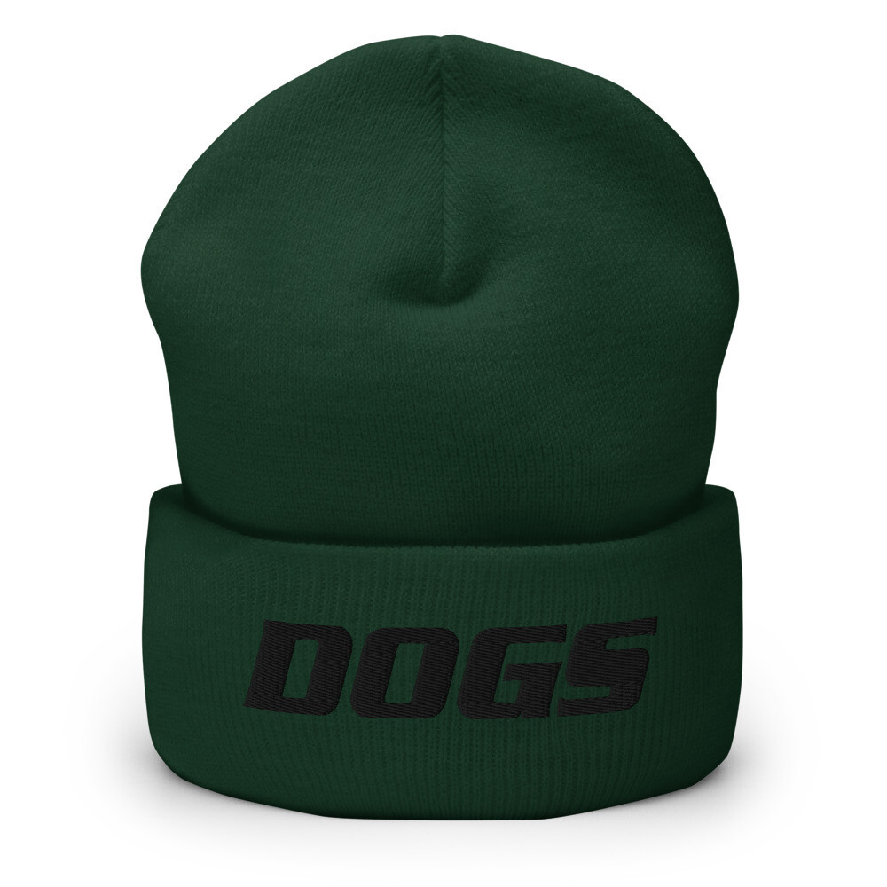 TLU Softball DOGS Black Beanie, Color: Spruce