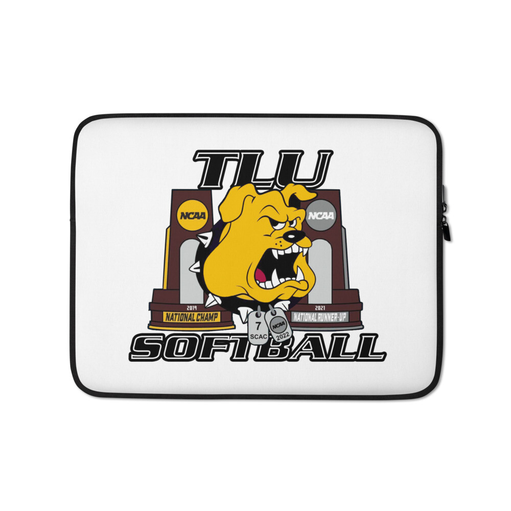 TLU Softball 2019 &amp; 2021 Trophies Laptop Sleeve, Size: 13 in