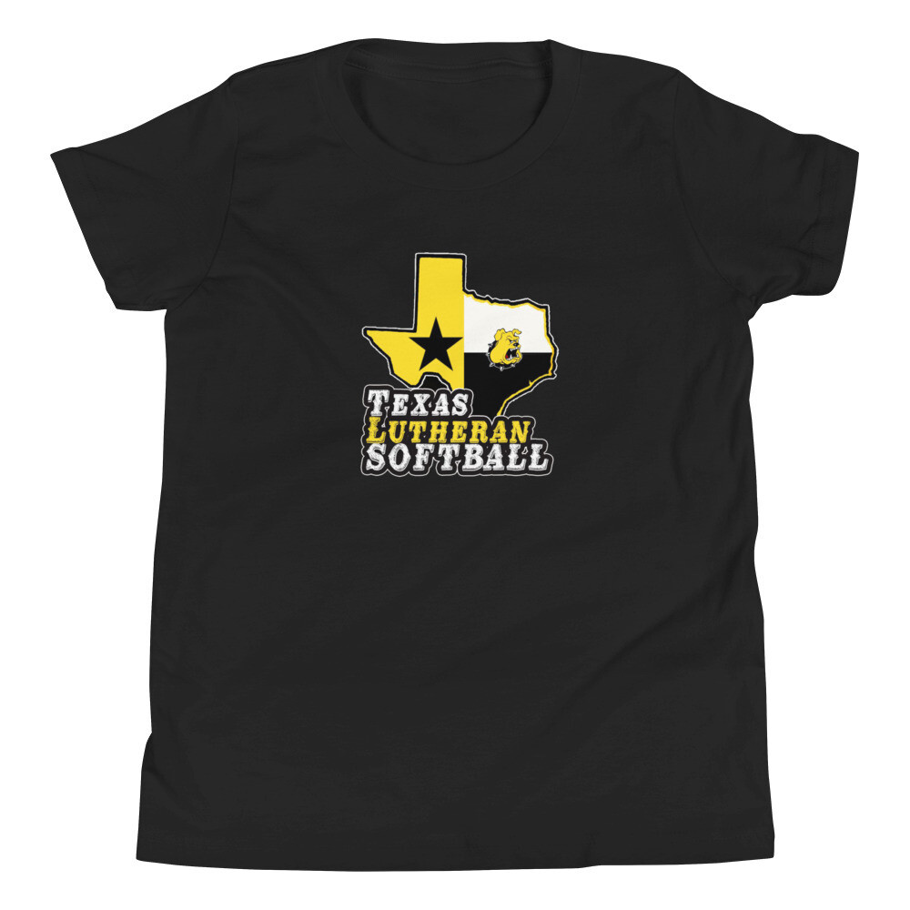 TLU Softball Youth Short Sleeve T-Shirt, Color: Black, Size: S