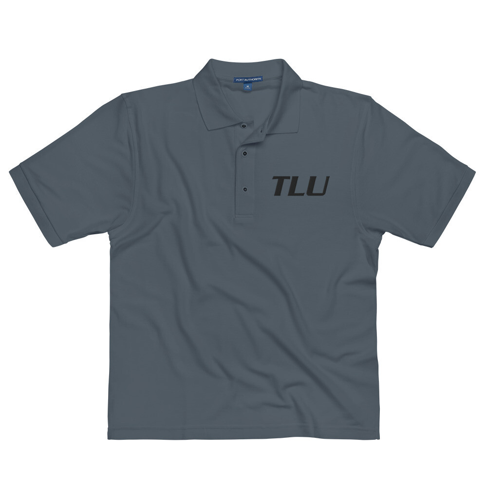 TLU Softball Black Premium Polo, Color: Heather Grey, Size: S