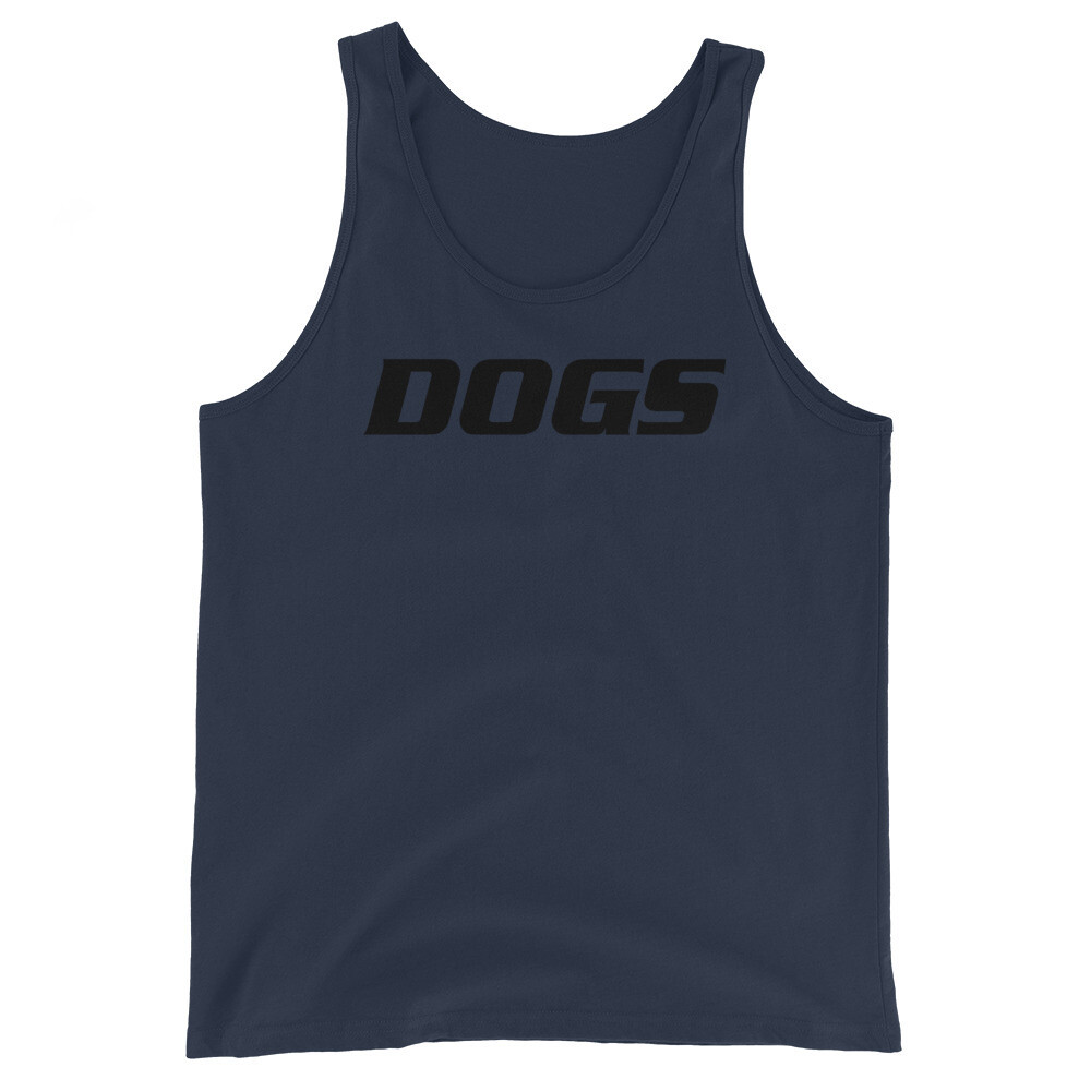 TLU Softball DOGS Black Unisex Tank Top, Color: Navy, Size: XS