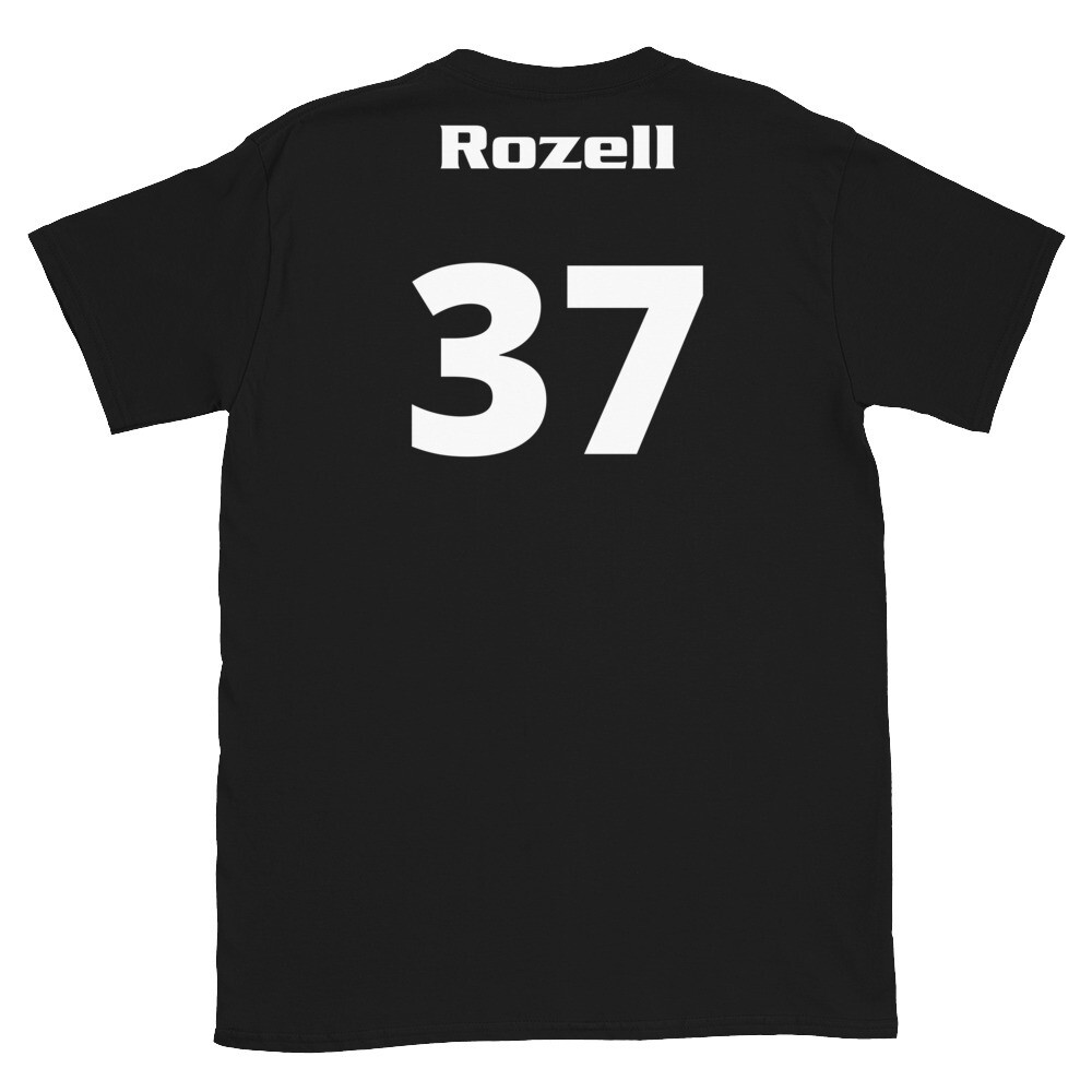 TLU Softball Number 37 Rozell Short-Sleeve Unisex T-Shirt, Color: Black, Size: S