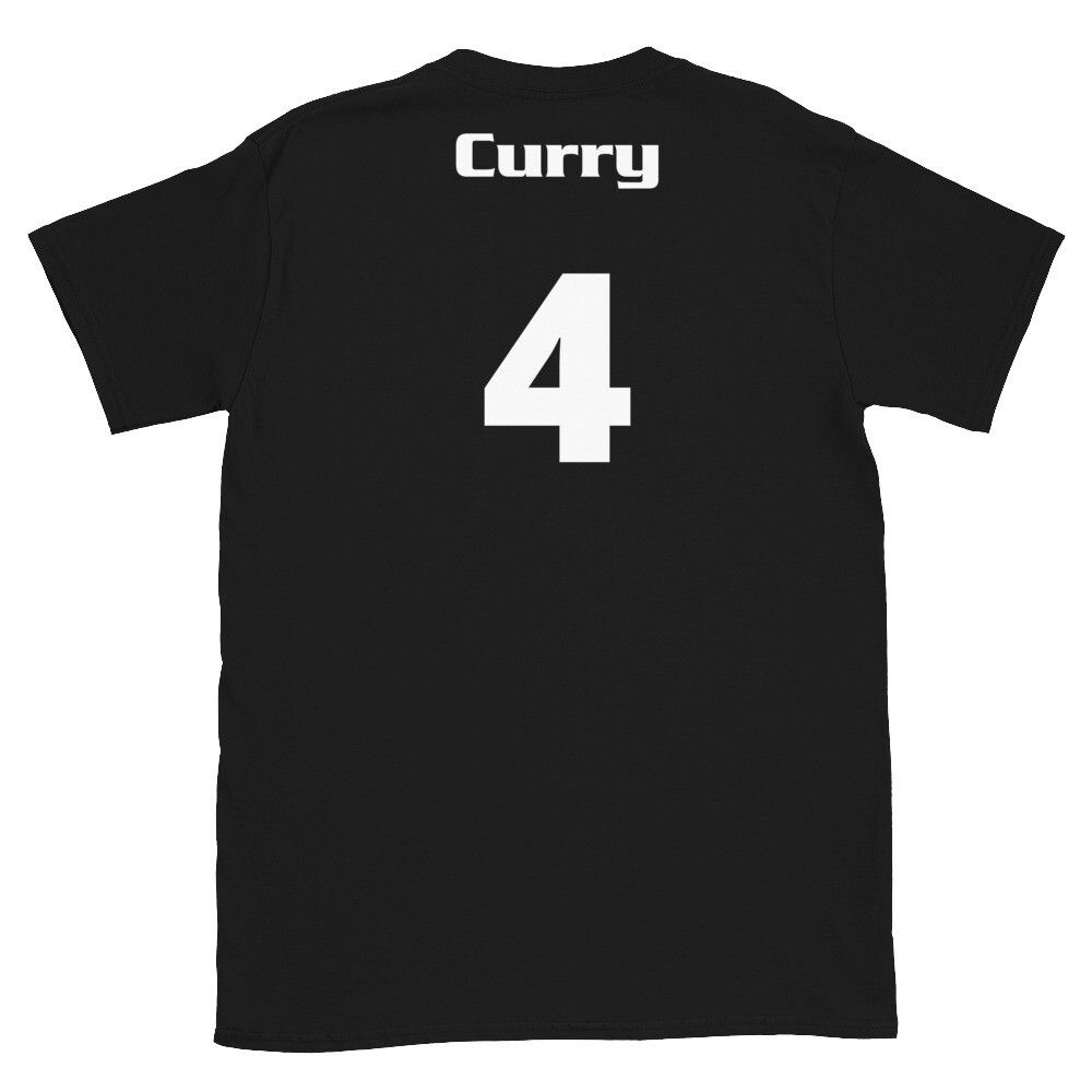 TLU Softball Number 4 Curry Short-Sleeve Unisex T-Shirt, Color: Black, Size: S