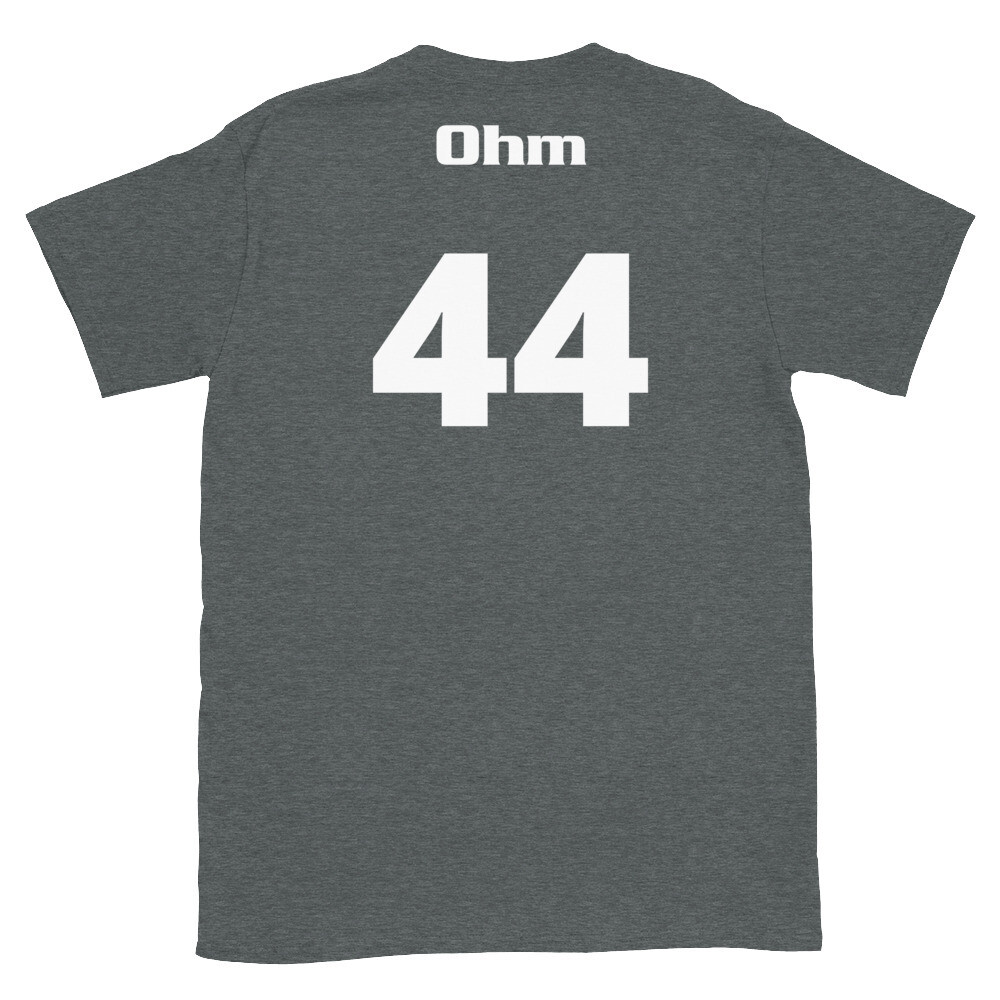 TLU Softball Number 44 Ohm Short-Sleeve Unisex T-Shirt