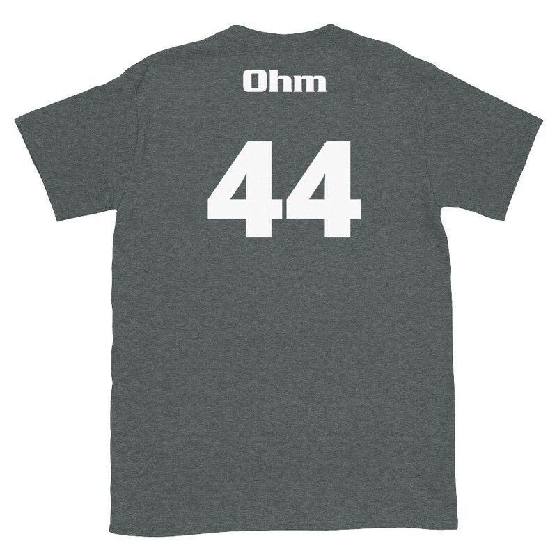 TLU Softball Number 44 Ohm Short-Sleeve Unisex T-Shirt