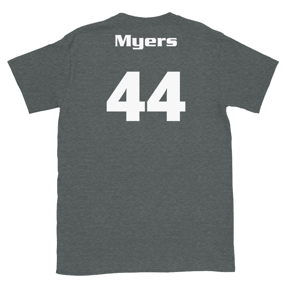 TLU Softball Number 44 Myers Short-Sleeve Unisex T-Shirt