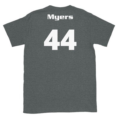TLU Softball Number 44 Myers Short-Sleeve Unisex T-Shirt