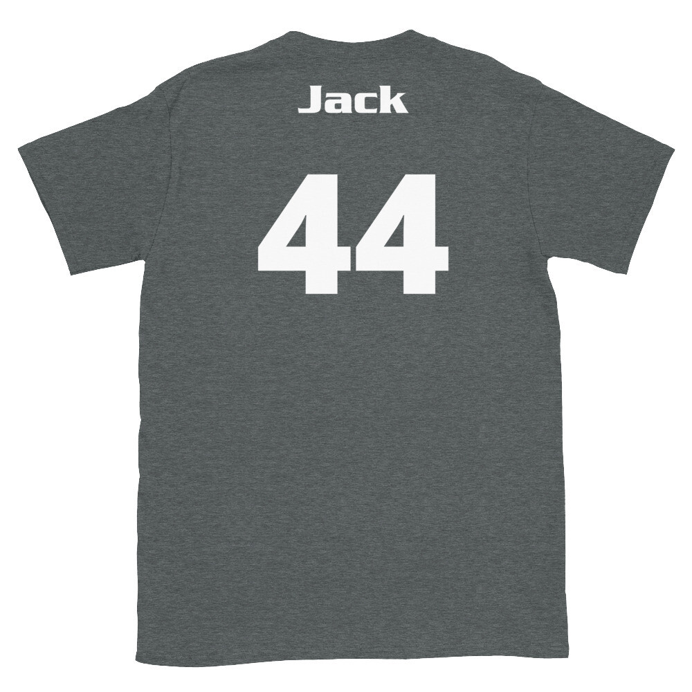 TLU Softball Number 44 Jack Short-Sleeve Unisex T-Shirt