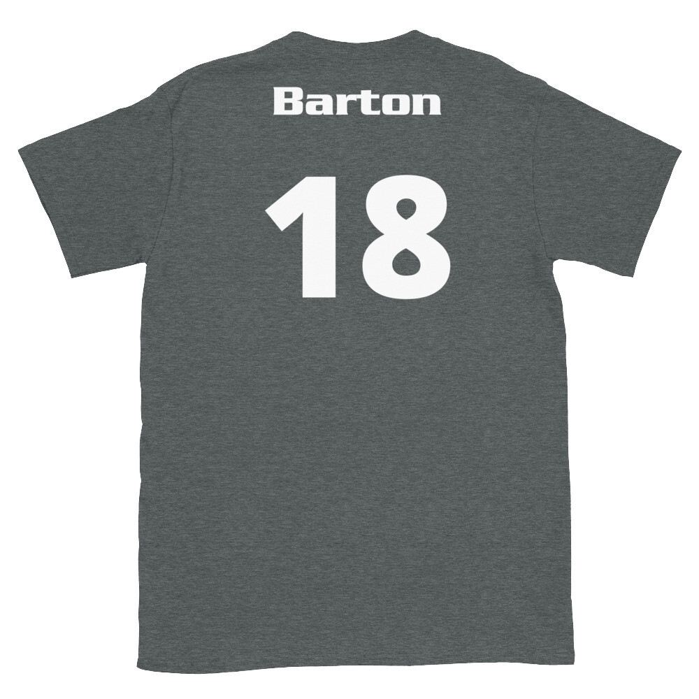 TLU Softball Number 18 Barton Short-Sleeve Unisex T-Shirt