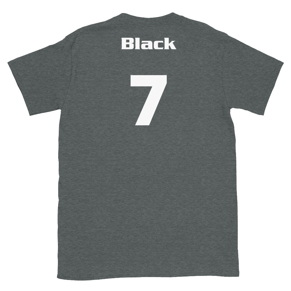 TLU Softball Number 7 Black Short-Sleeve Unisex T-Shirt
