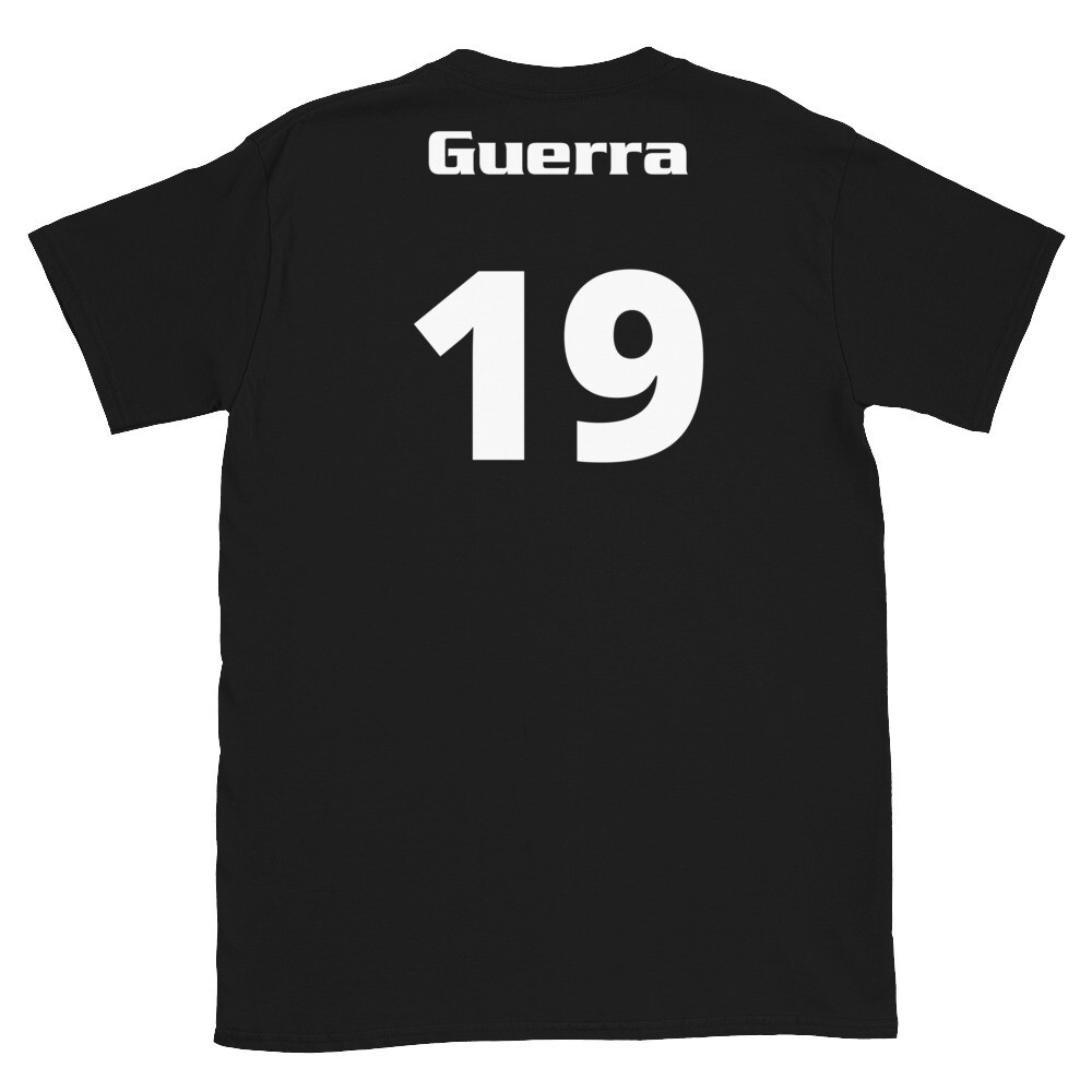 TLU Softball Number 19 Guerra Short-Sleeve Unisex T-Shirt, Color: Black, Size: S