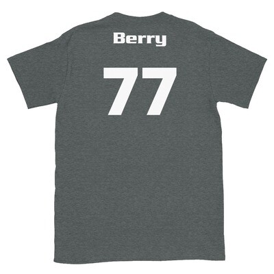 TLU Softball Number 77 Berry Short-Sleeve Unisex T-Shirt