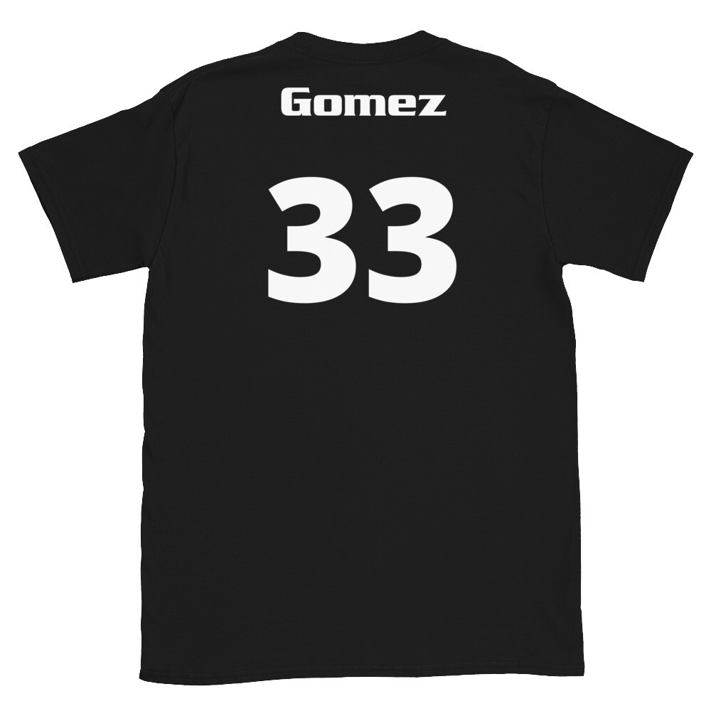 TLU Softball Number 33 Gomez Short-Sleeve Unisex T-Shirt, Color: Black, Size: S