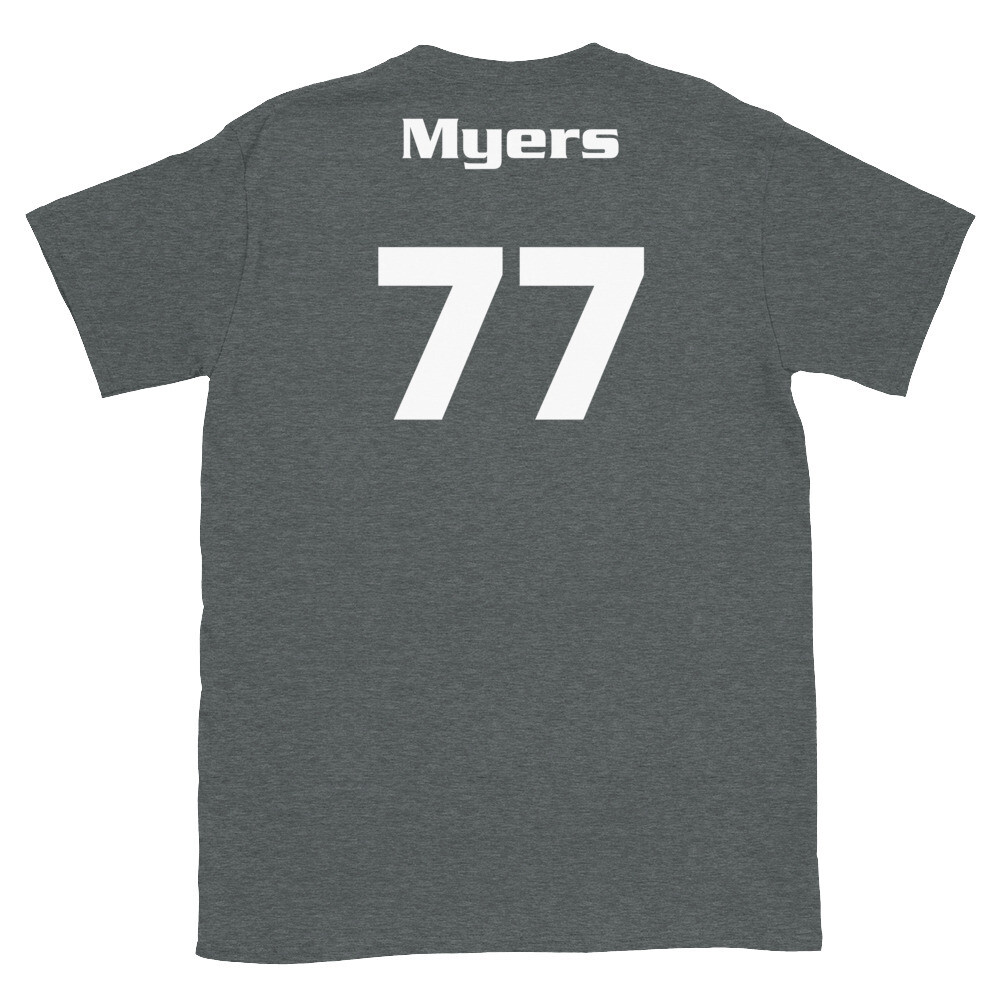 TLU Softball Number 77 Myers Short-Sleeve Unisex T-Shirt