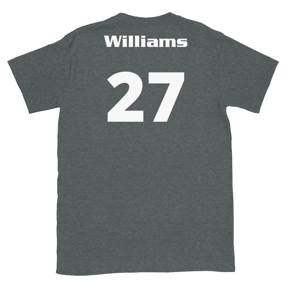 TLU Softball Number 27 Williams Short-Sleeve Unisex T-Shirt