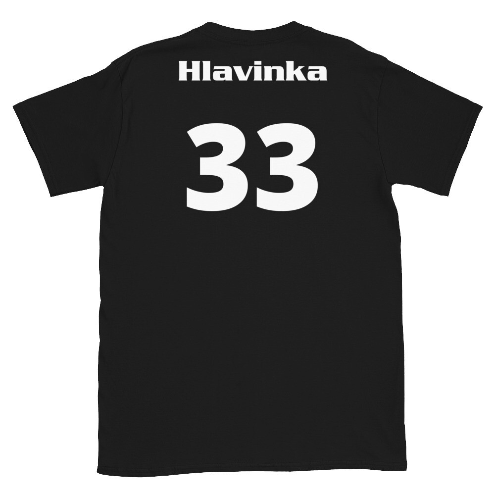 TLU Softball Number 33 Hlavinka Short-Sleeve Unisex T-Shirt, Color: Black, Size: S