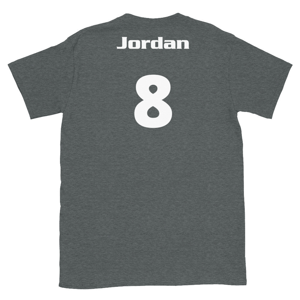 TLU Softball Number 8 Jordan Short-Sleeve Unisex T-Shirt