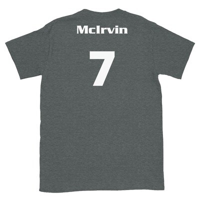 TLU Softball Number 7 McIrvin Short-Sleeve Unisex T-Shirt
