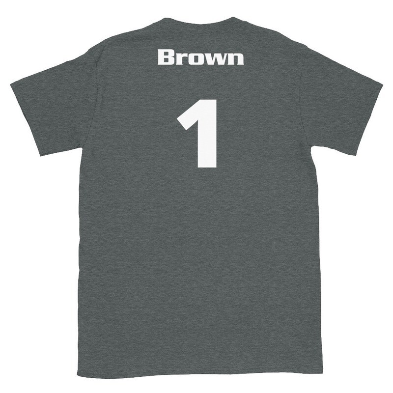 TLU Softball Number 1 Brown Short-Sleeve Unisex T-Shirt