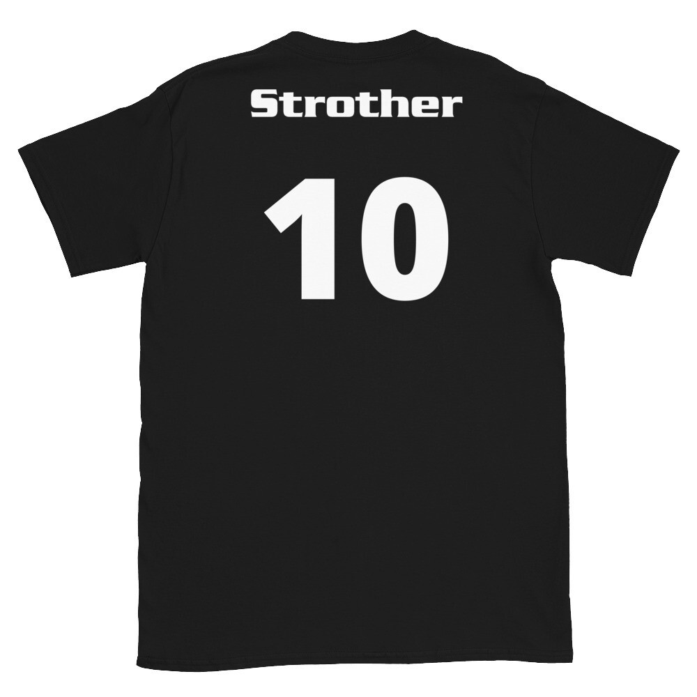 TLU Softball Number 10 Strother Short-Sleeve Unisex T-Shirt, Color: Black, Size: S