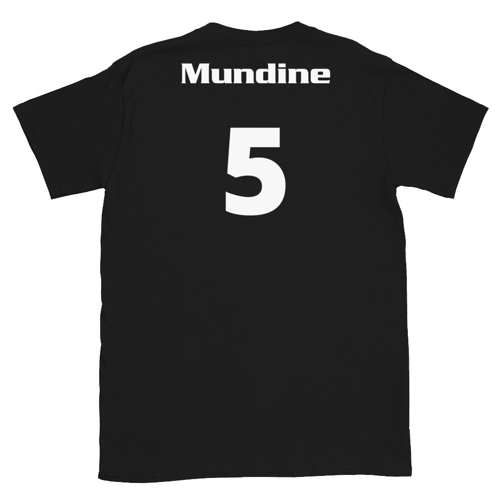 TLU Softball Number 5 Mundine Short-Sleeve Unisex T-Shirt, Color: Black, Size: S