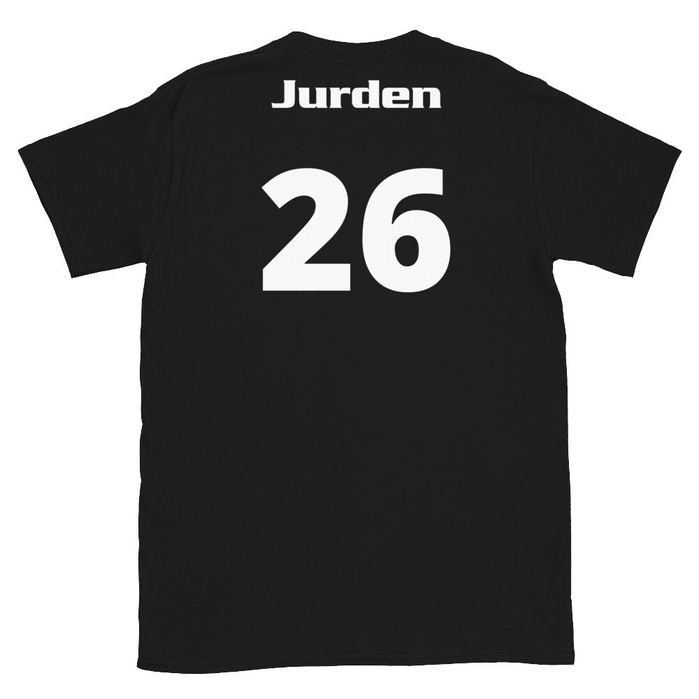 TLU Softball Number 26 Jurden Short-Sleeve Unisex T-Shirt, Color: Black, Size: S