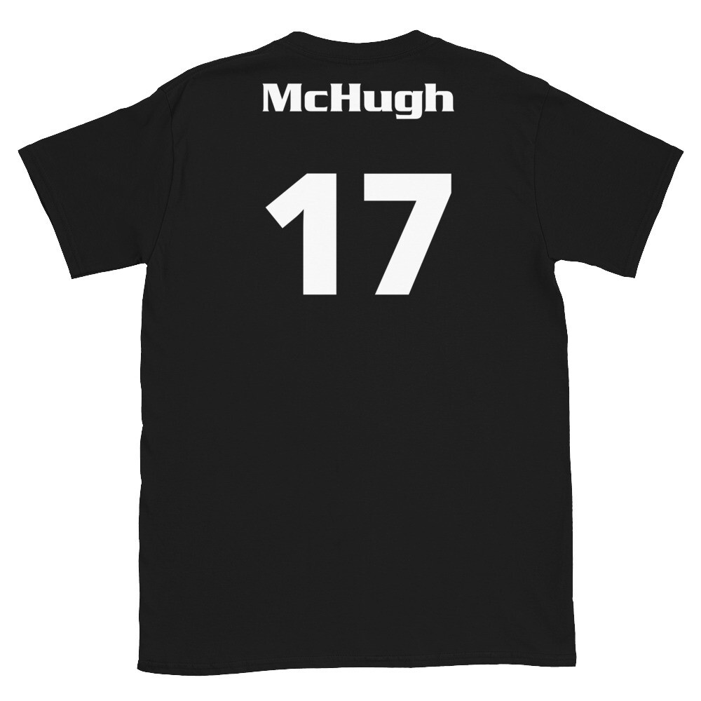 TLU Softball Number 17 McHugh Short-Sleeve Unisex T-Shirt, Color: Black, Size: S