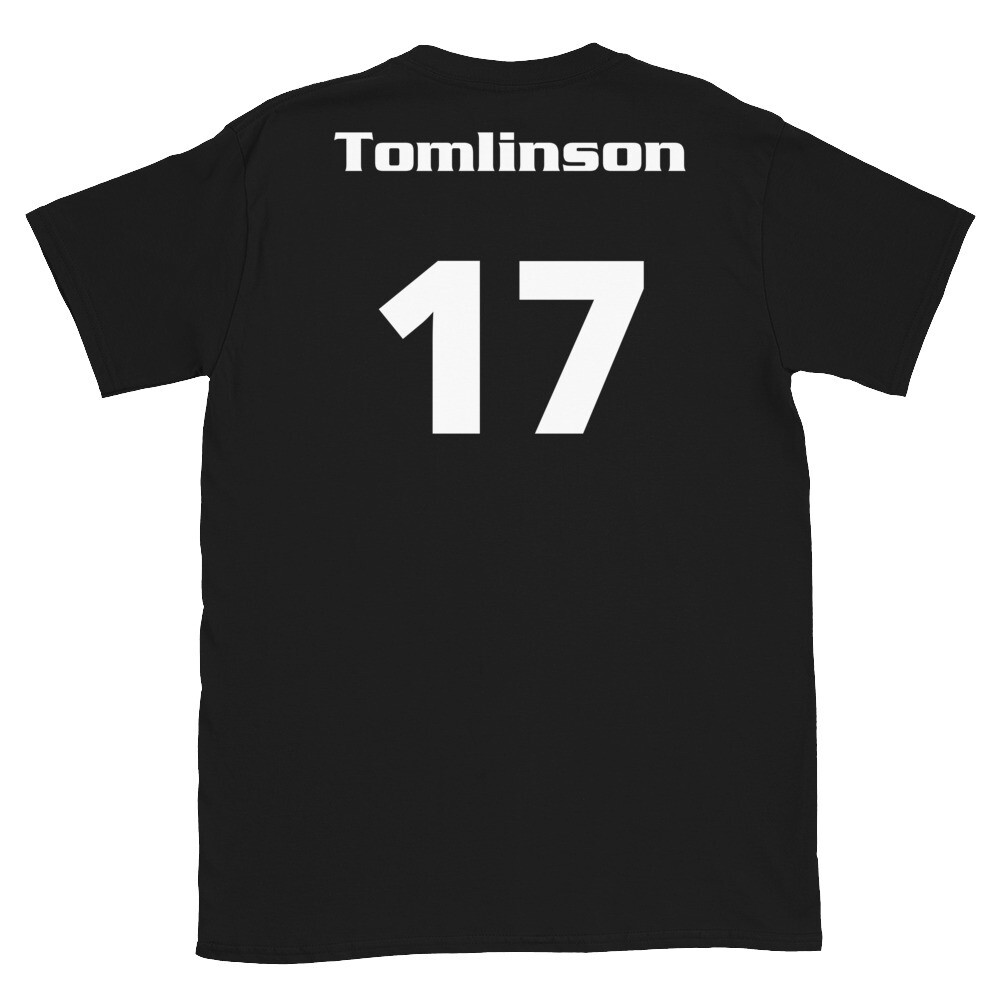 TLU Softball Number 17 Tomlinson Short-Sleeve Unisex T-Shirt, Color: Black, Size: S