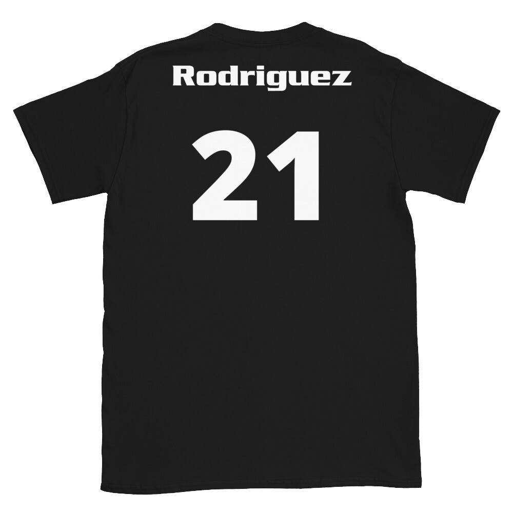 TLU Softball Number 21 Rodriguez Short-Sleeve Unisex T-Shirt, Color: Black, Size: S