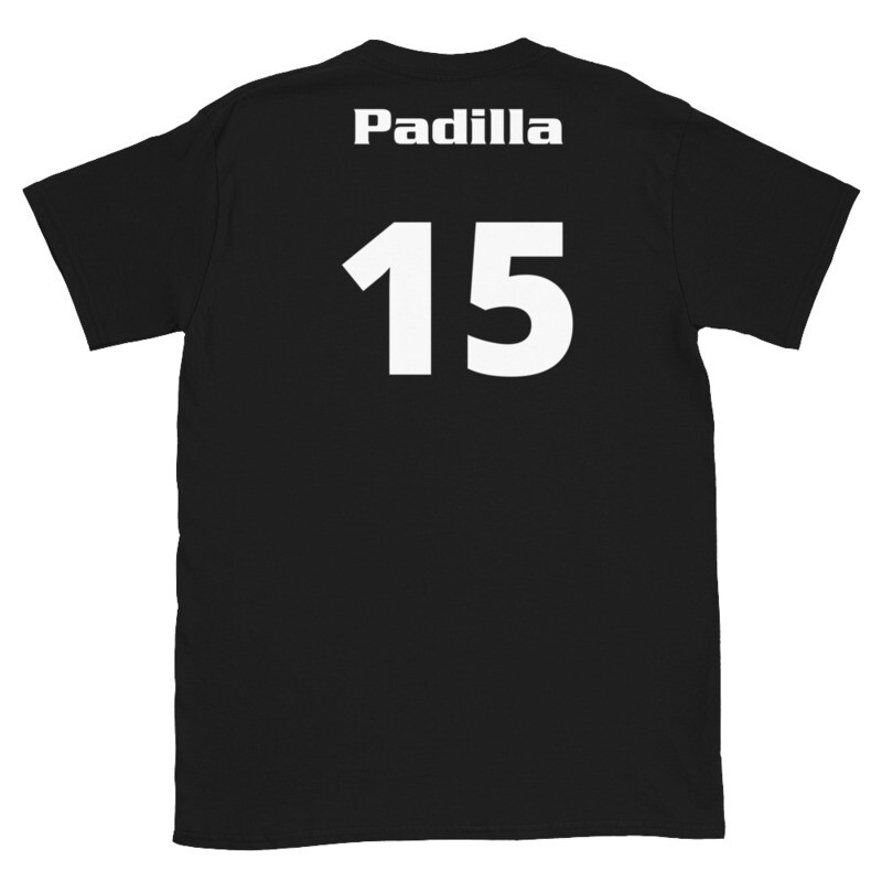 TLU Softball Number 15 Padilla Short-Sleeve Unisex T-Shirt, Color: Black, Size: S