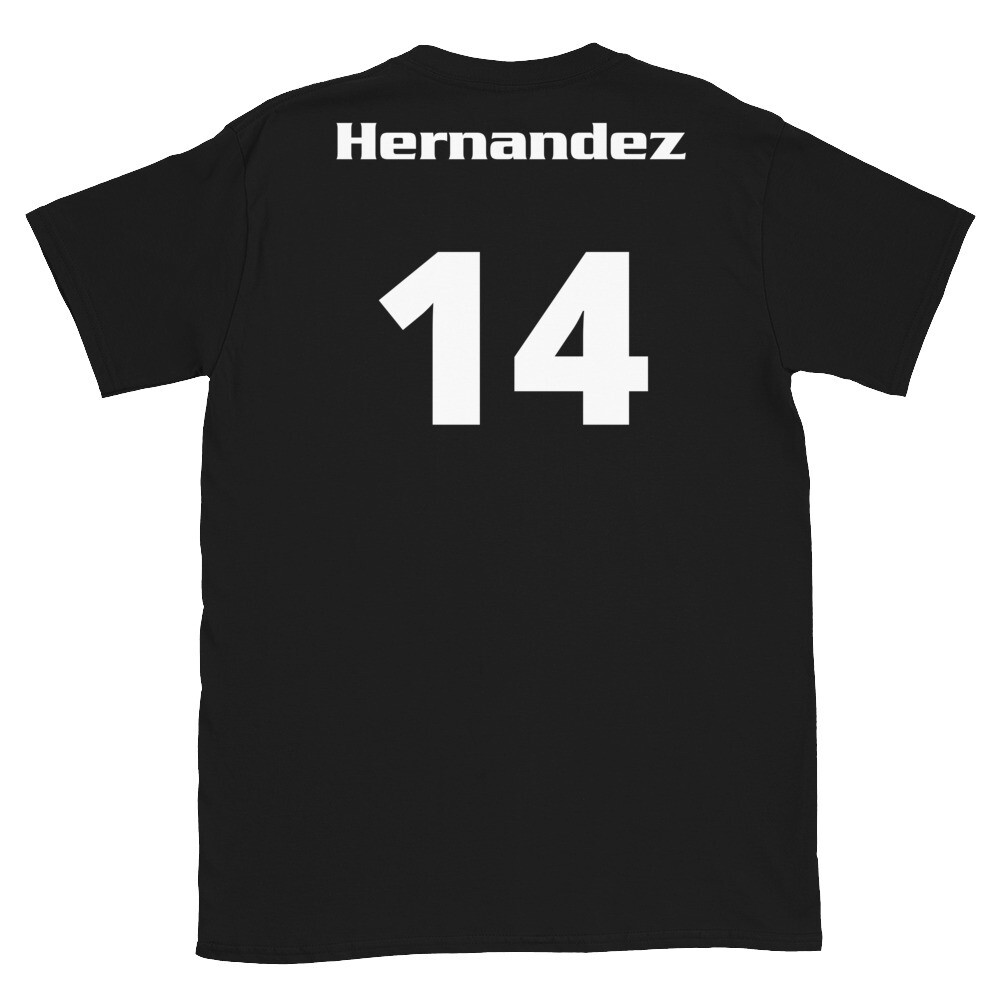 TLU Softball Number 14 Hernandez Short-Sleeve Unisex T-Shirt, Color: Black, Size: S