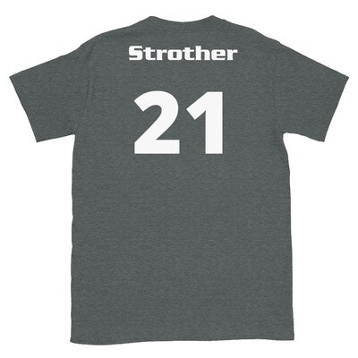 TLU Softball Number 21 Strother Short-Sleeve Unisex T-Shirt