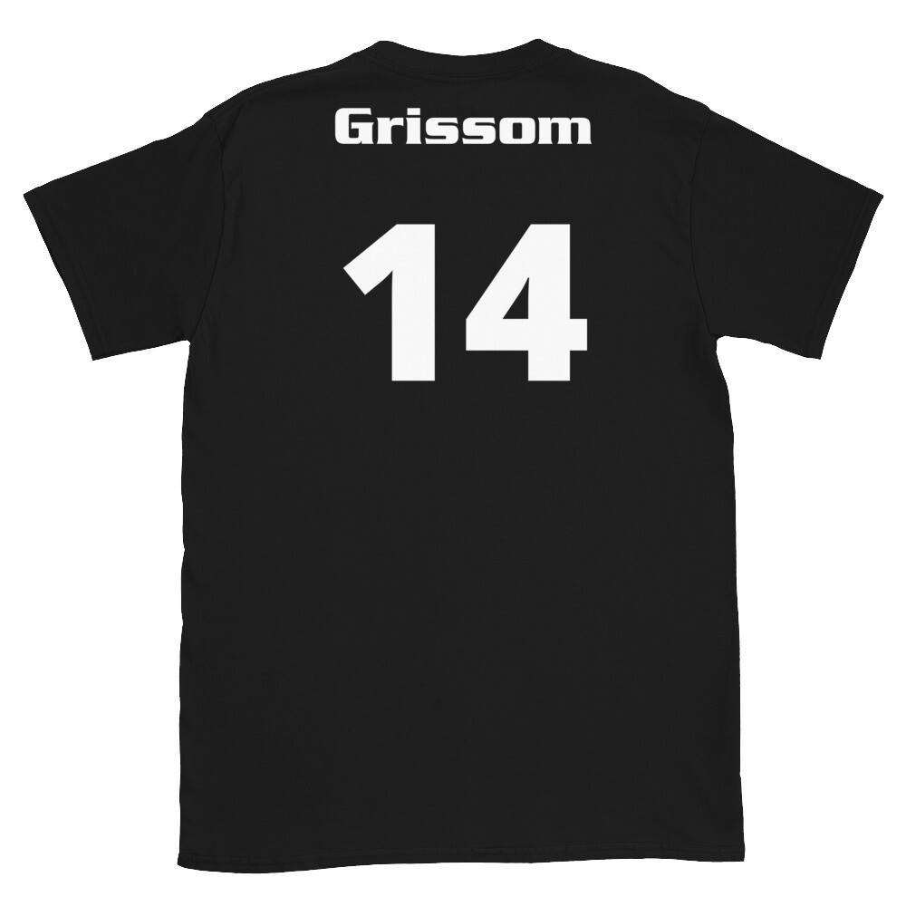 TLU Softball Number 14 Grissom Short-Sleeve Unisex T-Shirt, Color: Black, Size: S