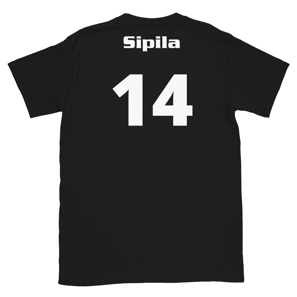 TLU Softball Number 14 Sipila Short-Sleeve Unisex T-Shirt, Color: Black, Size: S