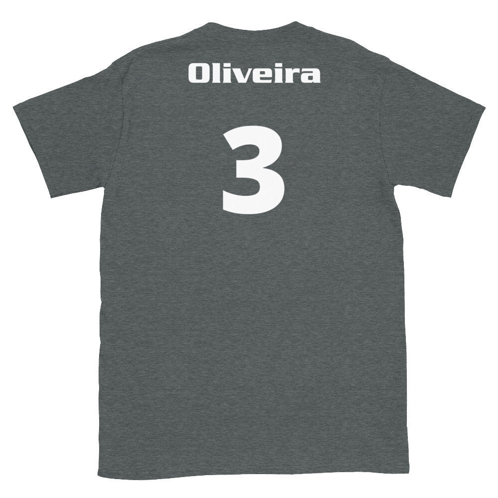 TLU Softball Number 3 Oliveira Short-Sleeve Unisex T-Shirt