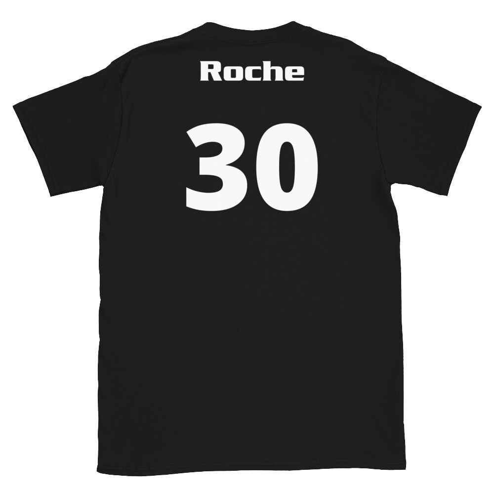 TLU Softball Number 30 Roche Short-Sleeve Unisex T-Shirt, Color: Black, Size: S