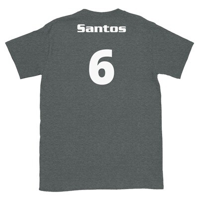 TLU Softball Number 6 Santos Short-Sleeve Unisex T-Shirt