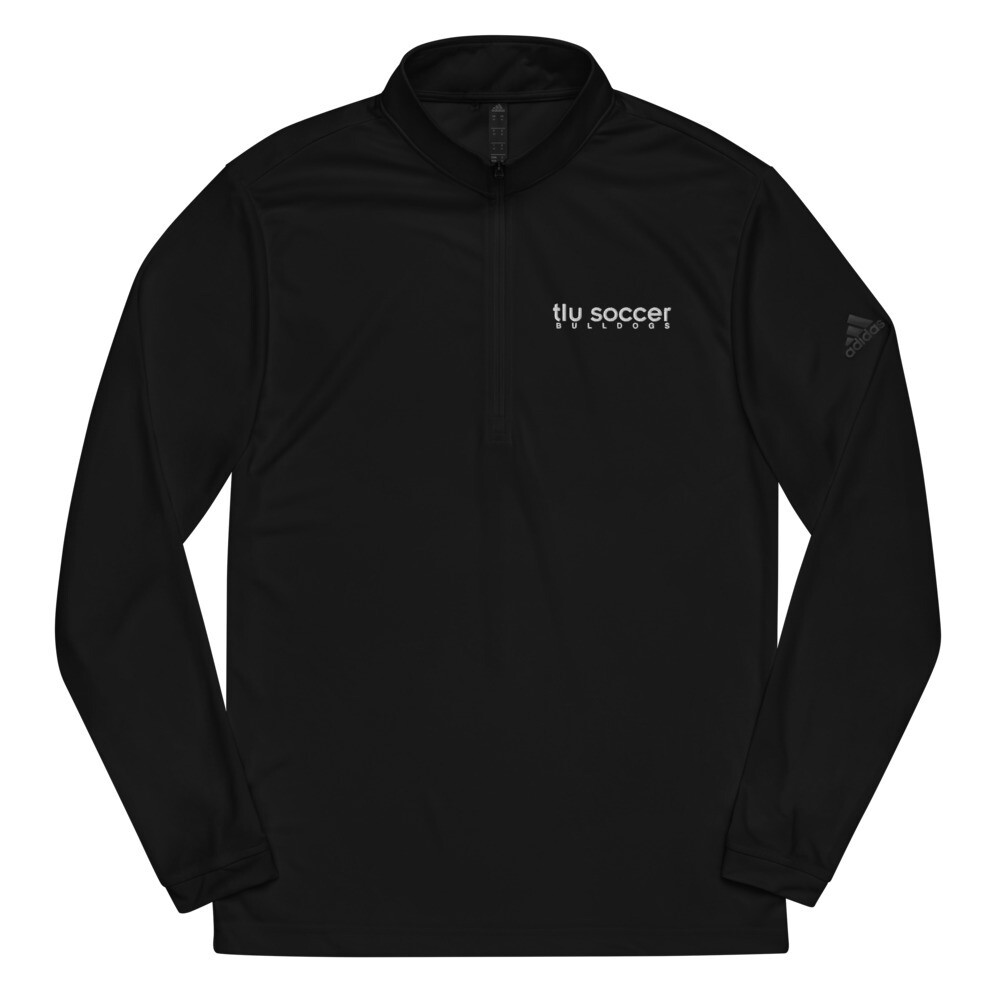 TLU Soccer Bulldogs White Quarter Zip Pullover, Color: Black, Size: S