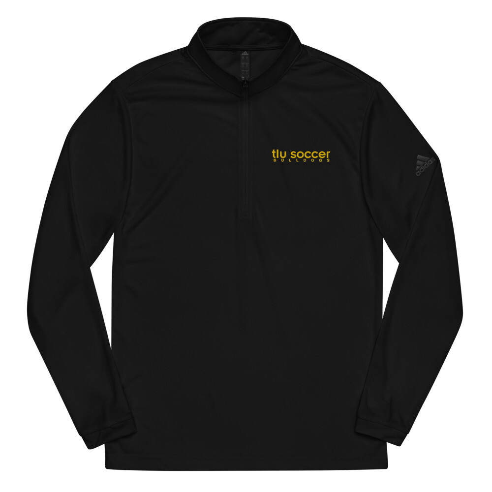 TLU Soccer Bulldogs Gold Quarter Zip Pullover, Color: Black, Size: S