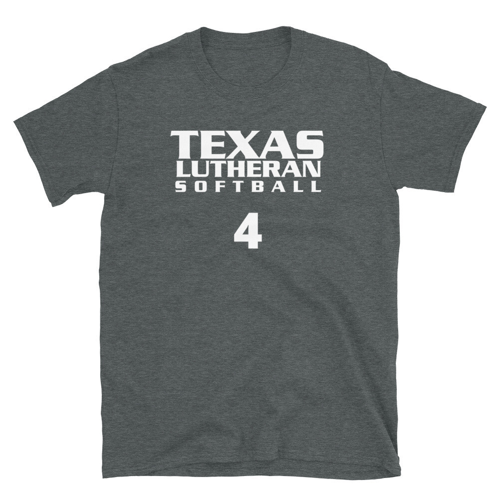 TLU Softball Number 4 Short-Sleeve Unisex T-Shirt