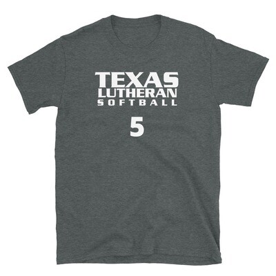 TLU Softball Number 5 Short-Sleeve Unisex T-Shirt