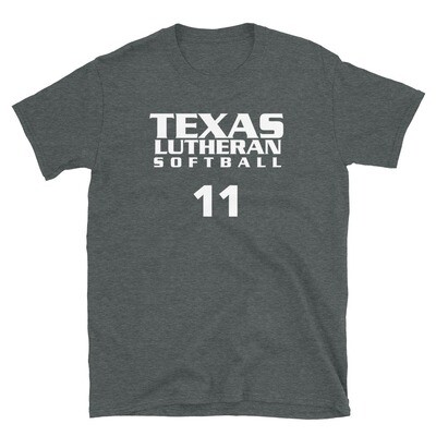 TLU Softball Number 11 Short-Sleeve Unisex T-Shirt
