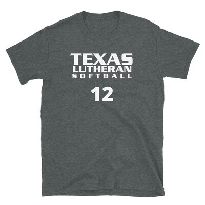 TLU Softball Number 12 Short-Sleeve Unisex T-Shirt