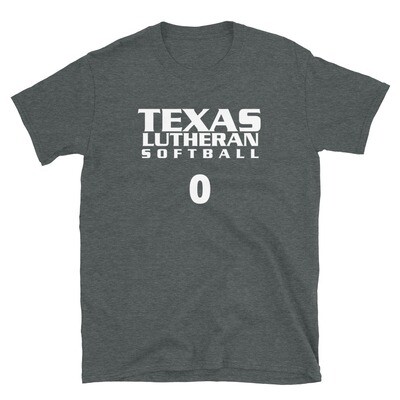 TLU Softball Number 0 Short-Sleeve Unisex T-Shirt