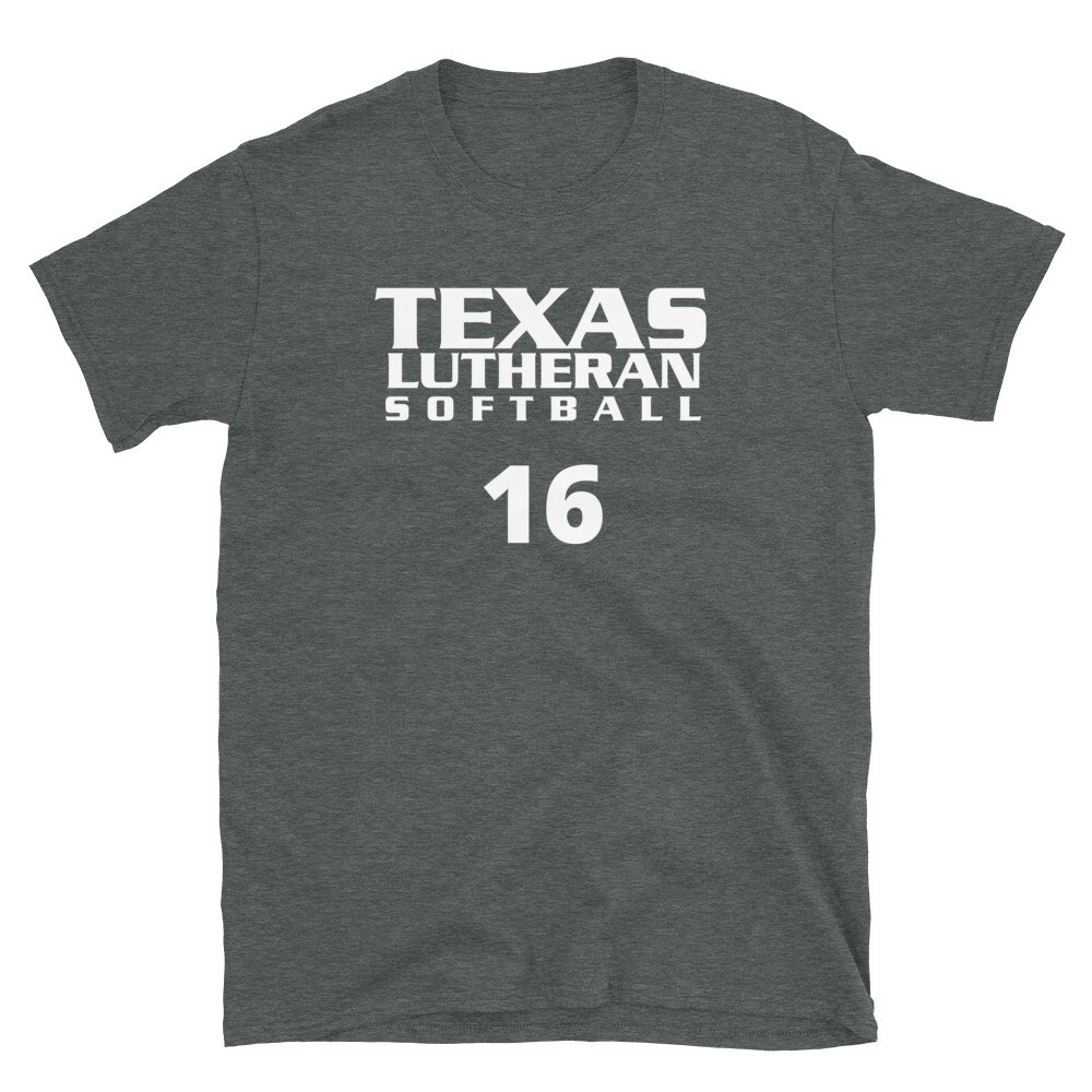 TLU Softball Number 16 Short-Sleeve Unisex T-Shirt